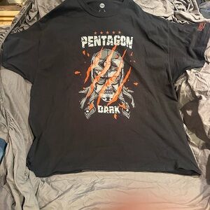 Underground Pentagon Graphic Tee - Black and Orange